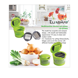 Multifunctional device for cutting onion